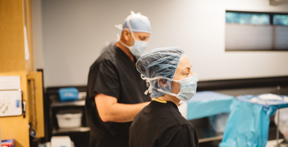 Surgery Team preparing for a prodcedure in Corvallis